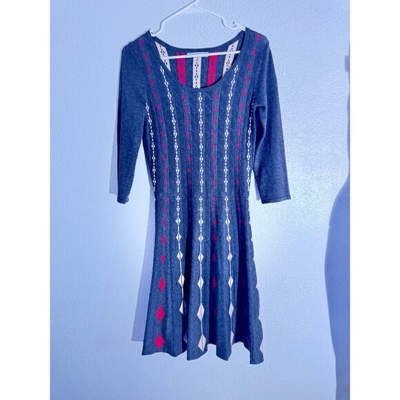 Danny & Nicole Geometric Sweater Dress – Size S - Picture 3 of 8